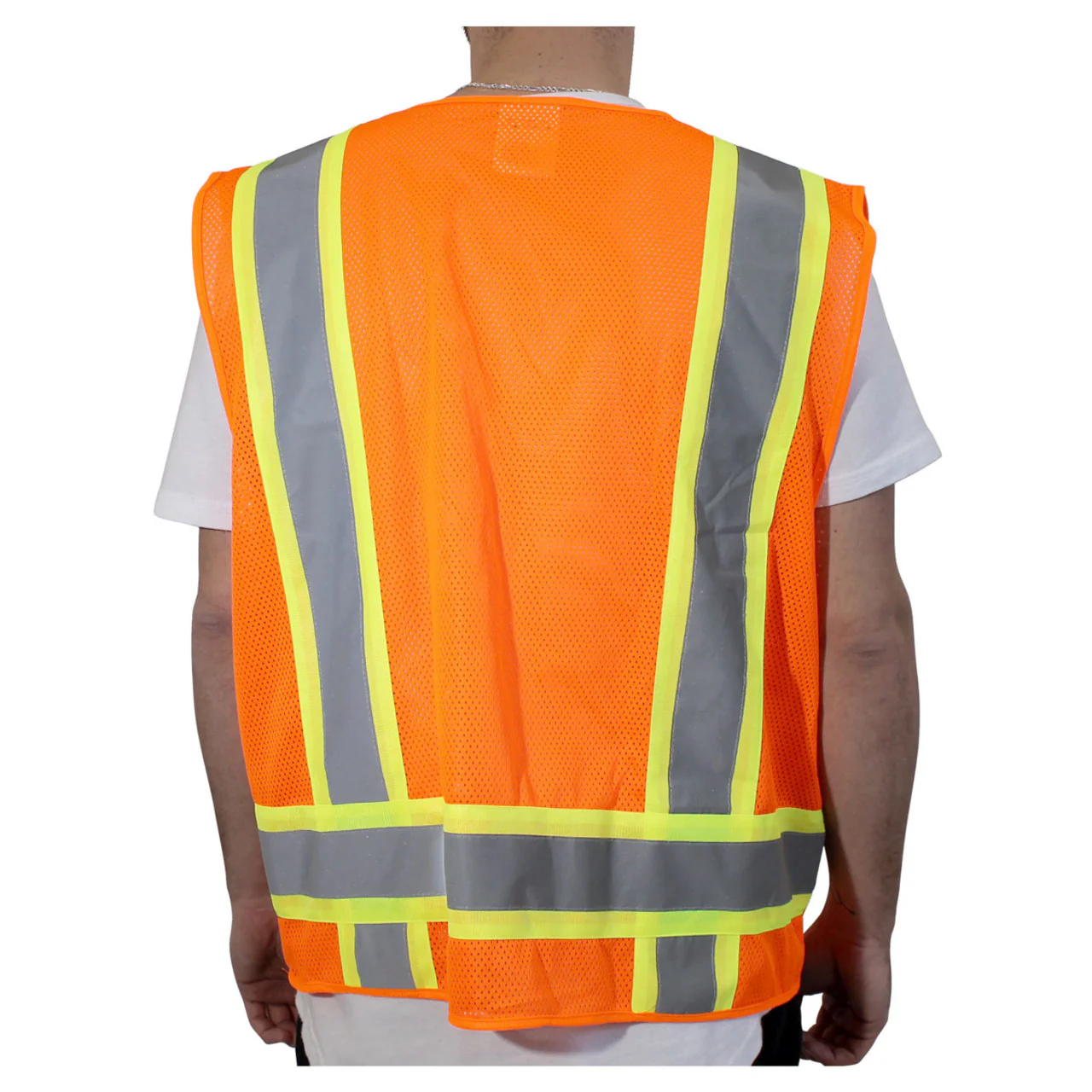 Rugged Blue Type R Class 2 High-Vis Two-Tone Surveyor Mesh Back Safety Vest - Image 2