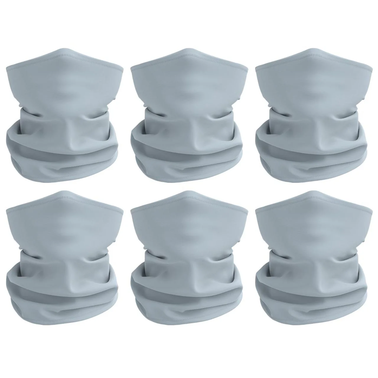 12 Pack - Rugged Blue Light Gray Multipurpose Neck Gaiter Bandana Face Mask Sunscreen Face Cover