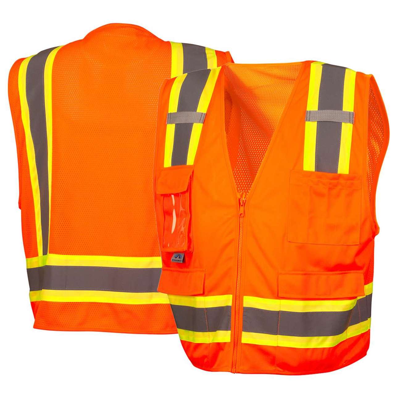 Pyramex RVZ24CP Type R Class 2 Hi-Vis Mesh Back Safety Vest - Image 8