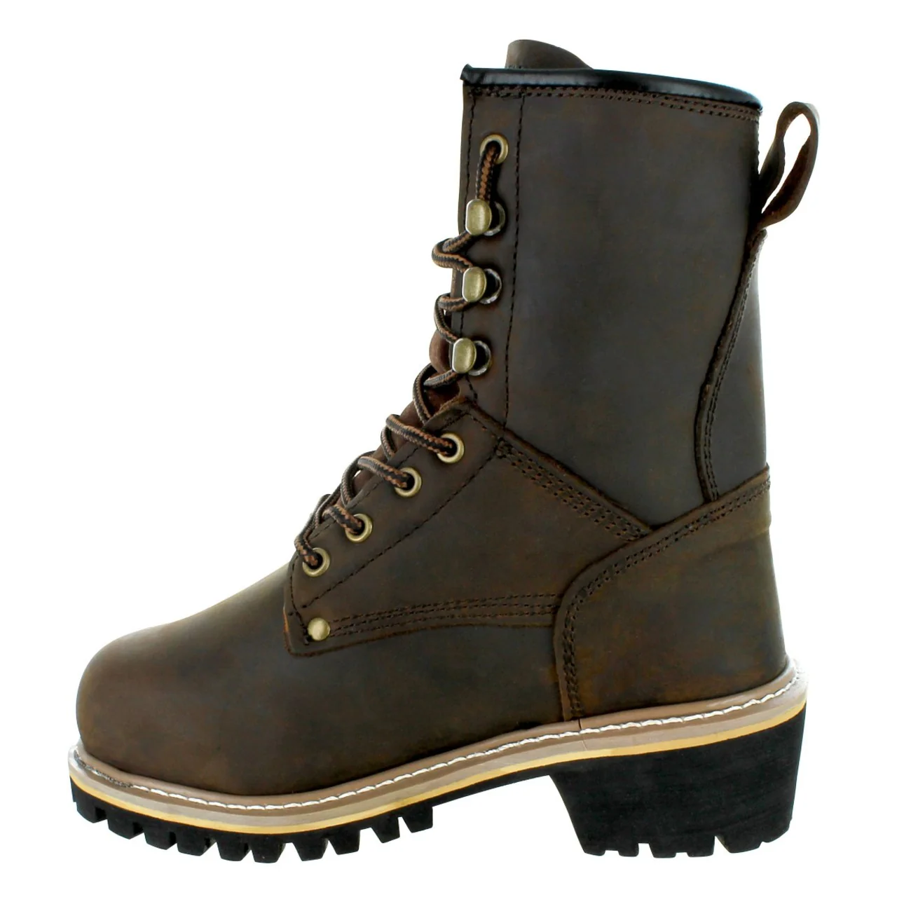 Safety Girl Women's 8" Logger Boots - Dark Brown - Image 3