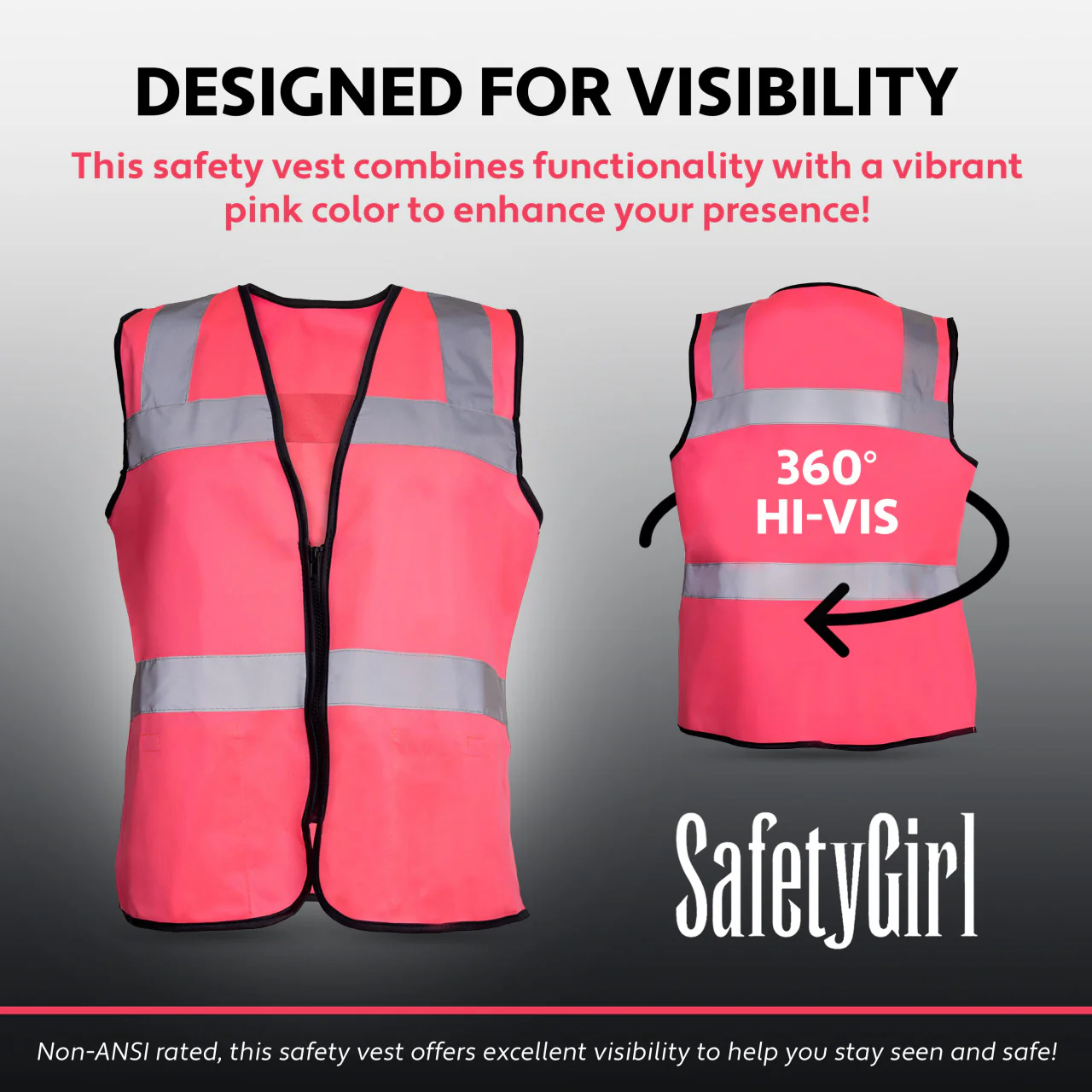 Custom Safety Girl Non-ANSI Hi-Vis Safety Vest - Image 11