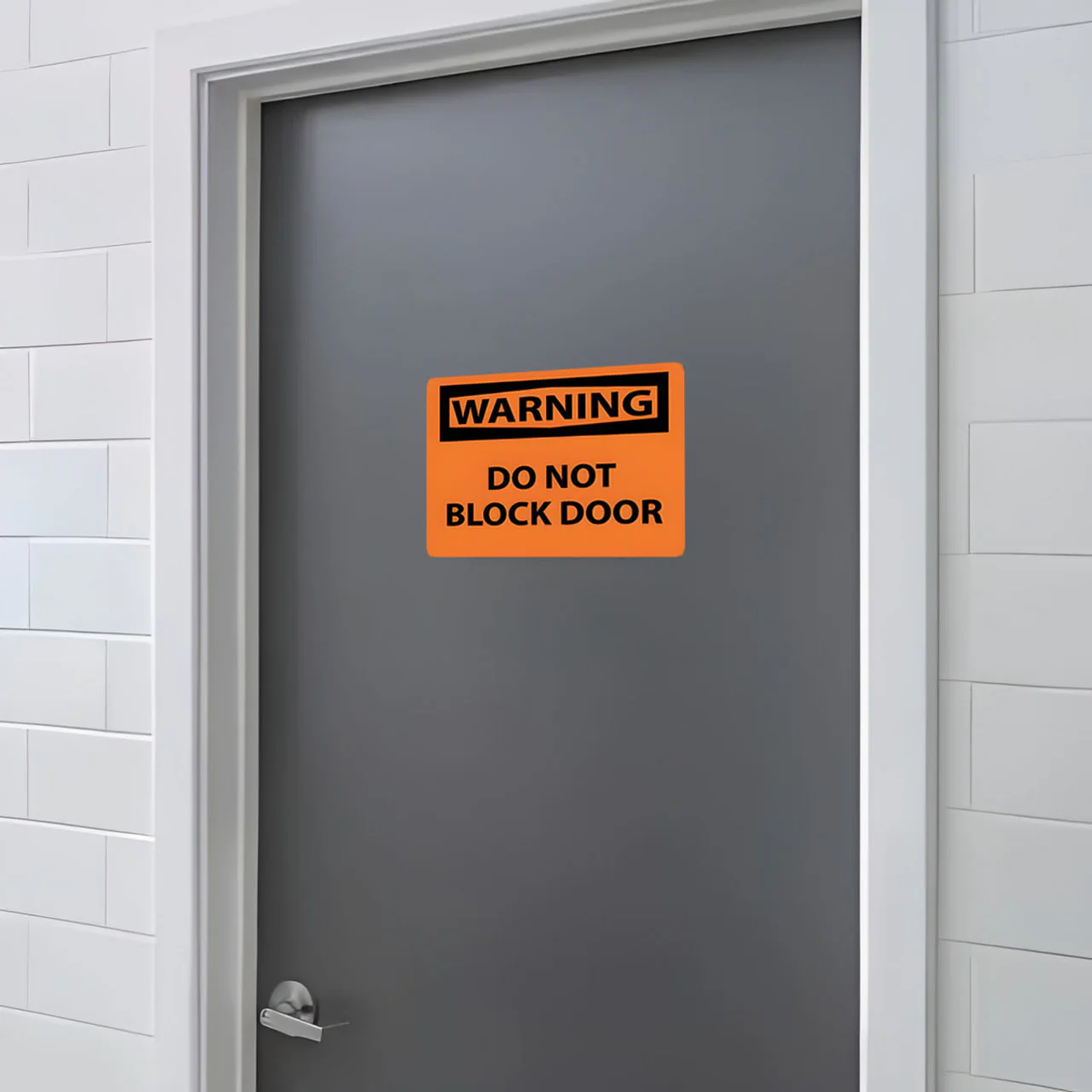 Warning Do Not Block Door, 10x14 .040 Aluminum - Image 2