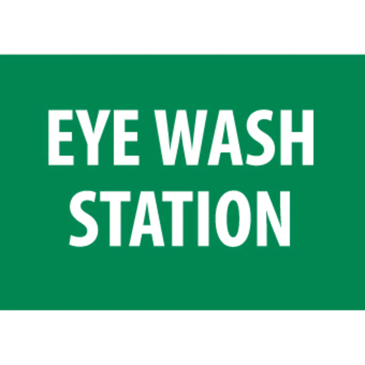 Eye Wash Station, 7x10, Rigid Plastic Sign
