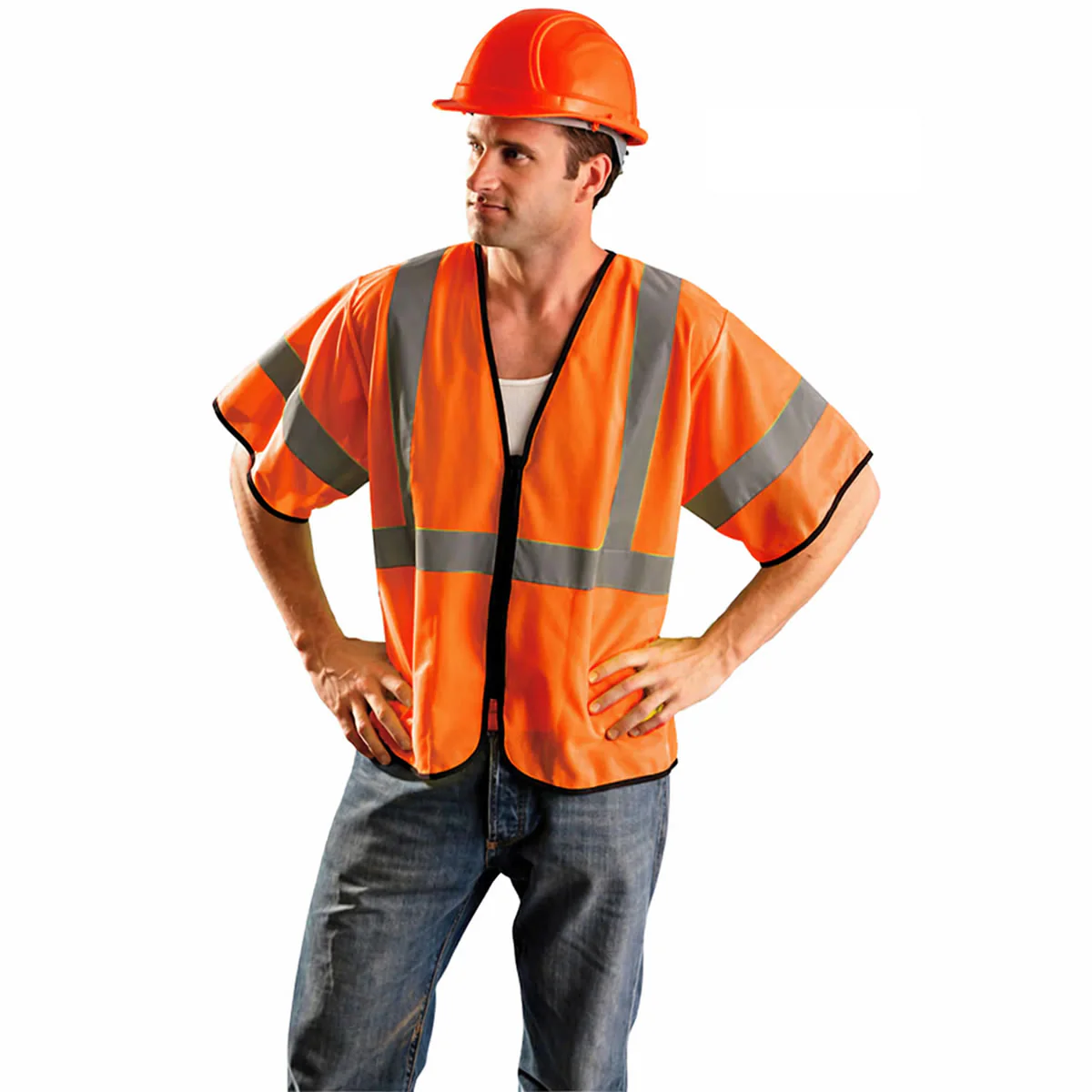 OccuNomix Type R Class 3 High-Vis Mesh Safety Vest, ECO-GCZ3, Hi-Vis Yellow - Image 6