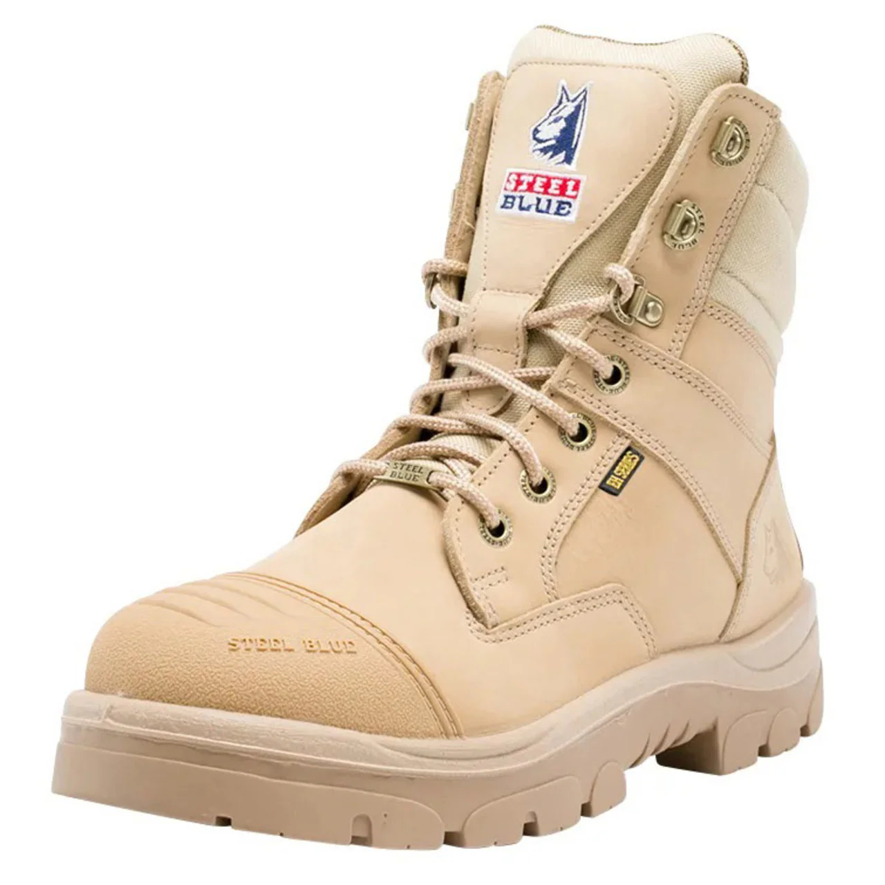 Steel Blue Men's Southern Cross Zip Scuff 8" EH Steel Toe Boots, 812961, Sand - Image 4
