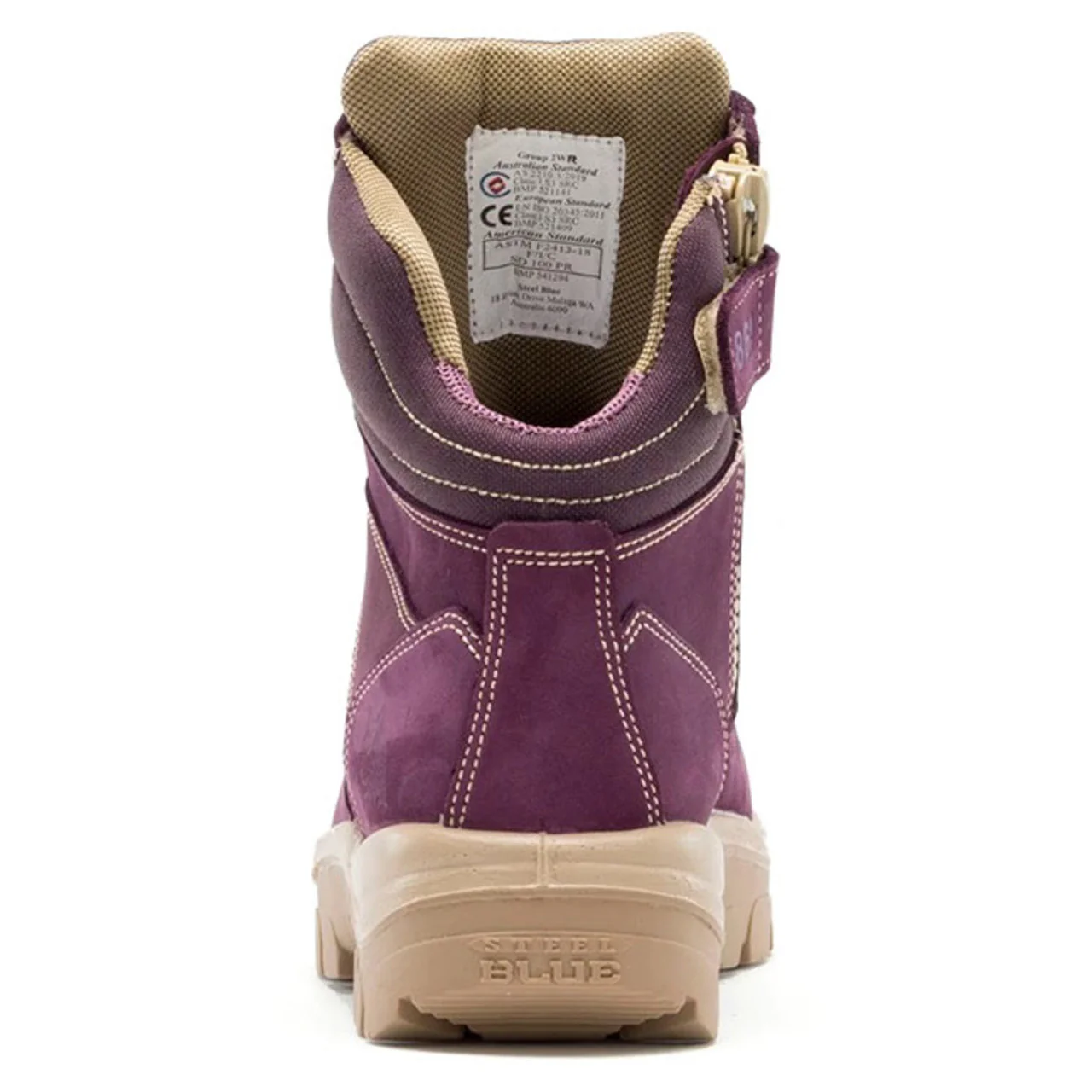 Steel Blue Ladies Southern Cross 6" Zip EH Steel Toe Boots, 892861, Purple - Image 5