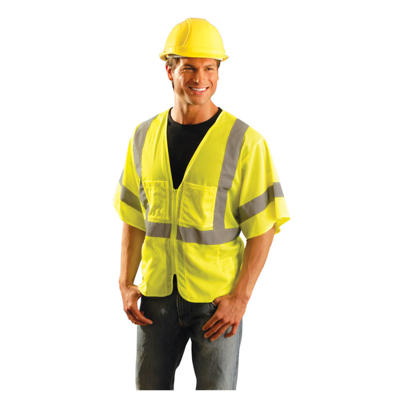 OccuNomix Type R Class 3 High-Vis Classic Surveyor Mesh Vest - LUX-HSGCS - Image 2