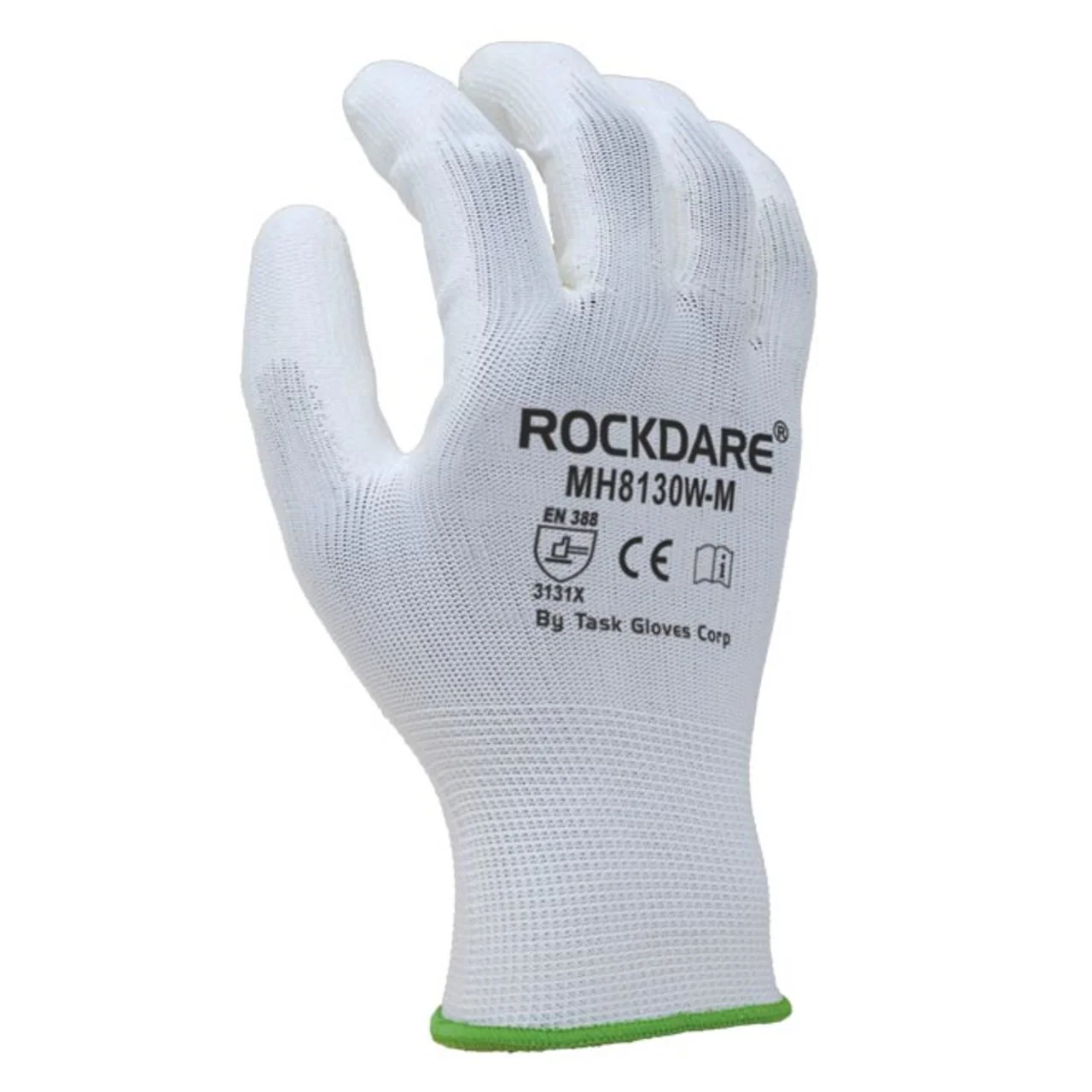 TASK 13G Polyurethane Coated Gloves, MH8130W, White