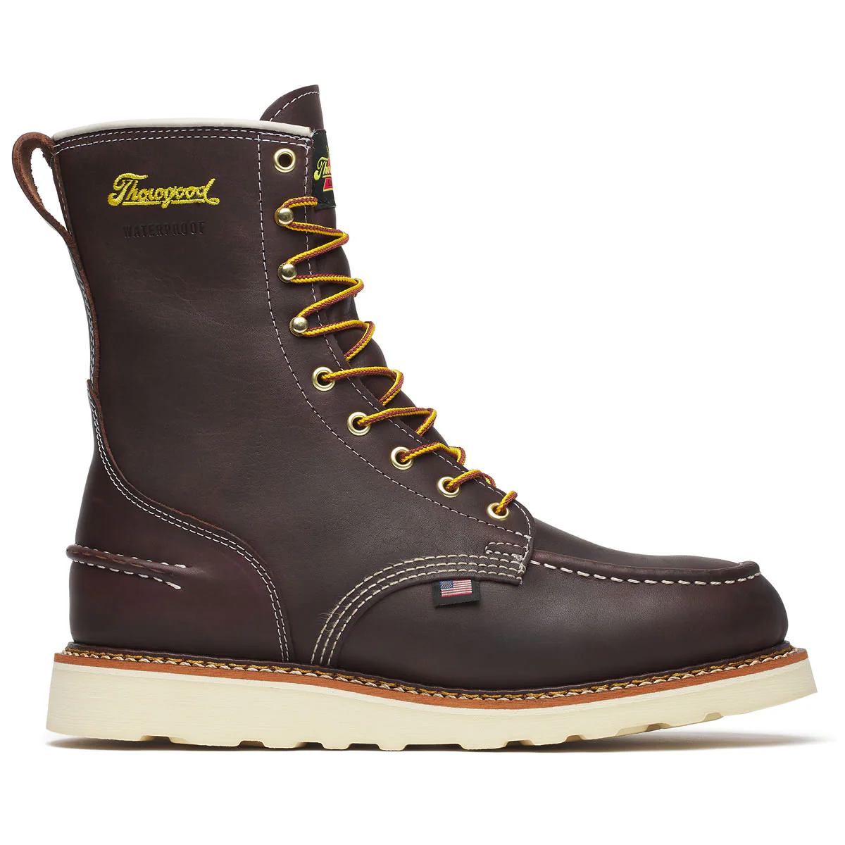 Thorogood Men's 1957 Series 8" Moc Toe MAXWear Wedge™ Waterproof Soft Toe Boots, 814-3800, Briar Pitstop - Image 2