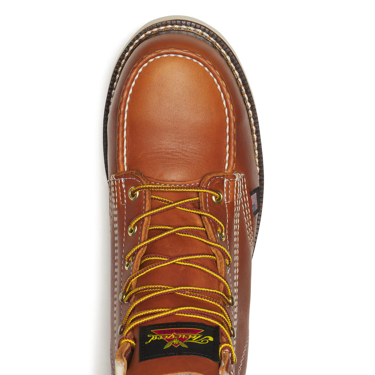 Thorogood Men's American Heritage 6" Moc Toe MAXWear Wedge™ Safety Toe Boots, 804-4200, Tobacco - Image 5