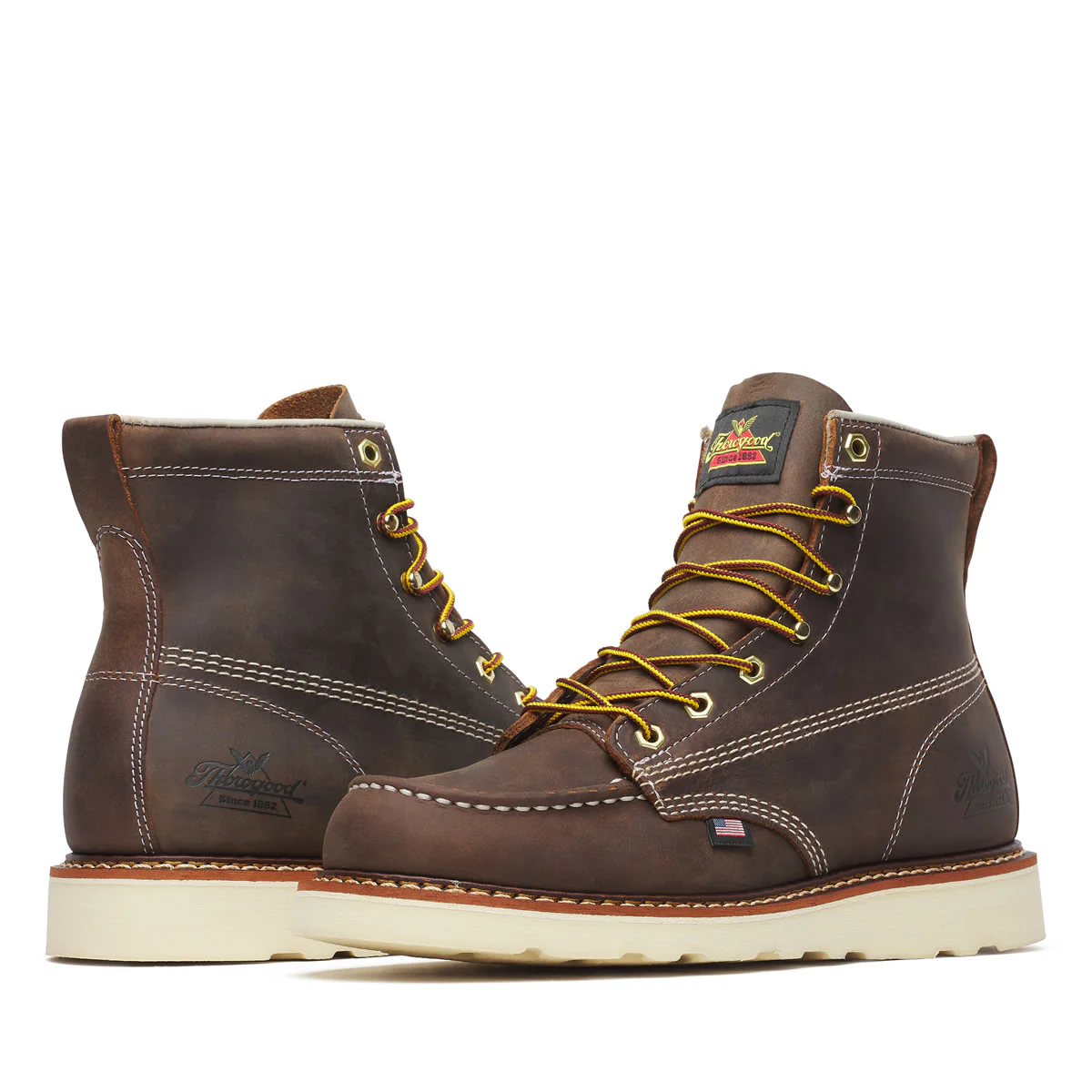 Thorogood Men's American Heritage 6" Trail Moc Toe MAXWear Wedge™ Soft Toe Boots, 814-4203, Crazy Horse - Image 3