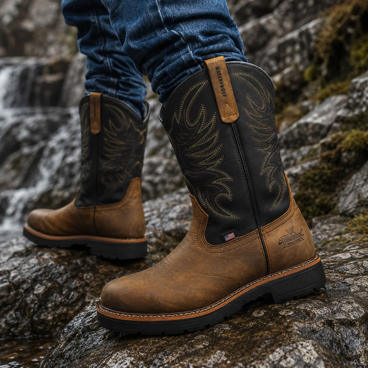 Thorogood Men's Wellington 11" Waterproof Steel Toe Boots, 804-4330, Crazy Horse Brown - Image 7