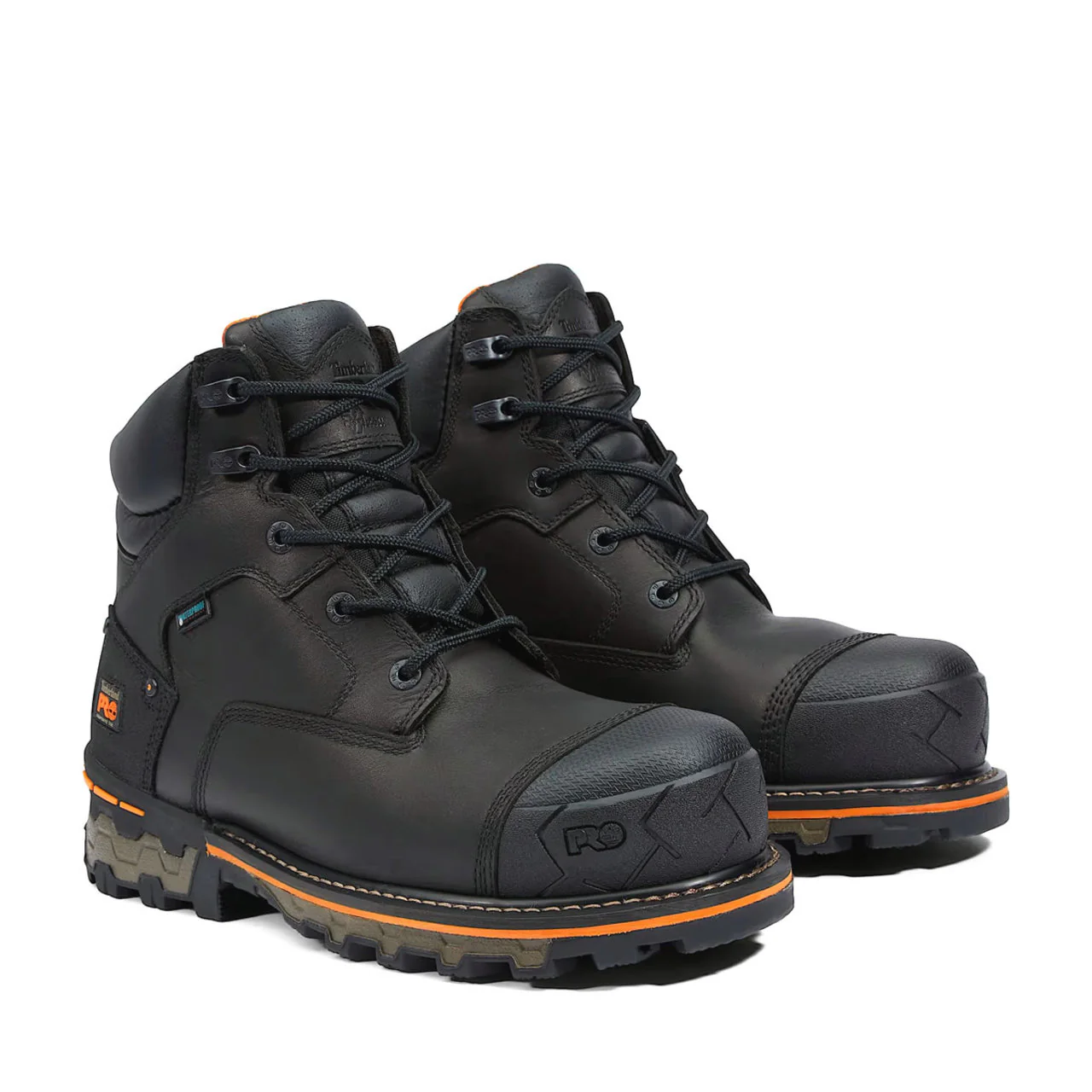 Timberland PRO Men's Boondock 6" Waterproof EH Composite Toe Work Boots, TB1A1FZP0011, Black - Image 2